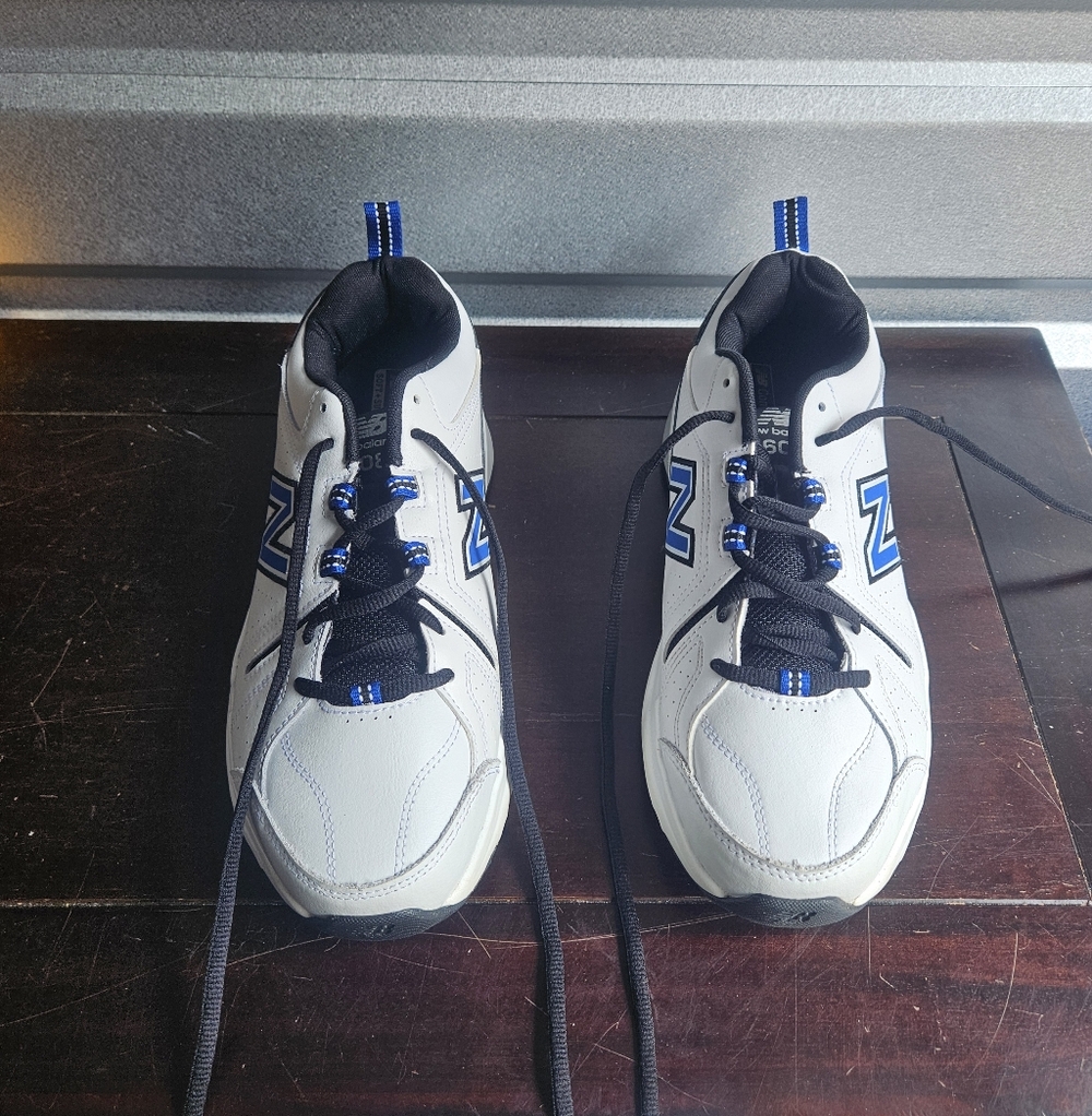 New Balance Mx608wr5  Men’s 10 White Blue Trainer Casual Comfort Cross Sneakers